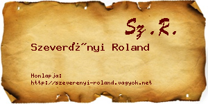 Szeverényi Roland névjegykártya